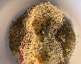 A picture of step 1 of Parmesan Meatball Bake.