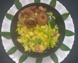 A picture of step 14 of Potato Fried Rice With Onion Rings.