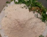 A picture of step 1 of Palak Paratha.
