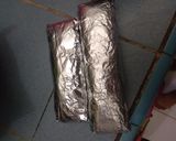 Foto langkah ke 3 dari resep Nasi panggang ayam abon aluminium foil so simple.