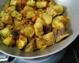 A picture of step 5 of Potato, Brinjal Dry Curry With Mixed Mustard Powder.