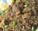 A picture of step 5 of Shaljam Palak Gosht.