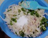 Foto langkah ke 4 dari resep Pepes Tahu Jamur Kemangi.