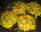 A picture of step 4 of  PALANGA SAGA BHAJASpinach fritters.