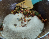 A picture of step 3 of Veggie Coconut Suji Upma.