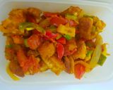 Cassava couscous, dodo gizzard, halloumi sauce da soyaye kifimatakin girki5 hoto