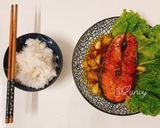 Hình bước làm 3 của món Cá hồi sốt cam
