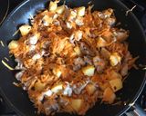 A picture of step 2 of Chicken hash.