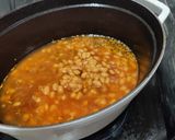 A picture of step 2 of Chipolata and Beans.