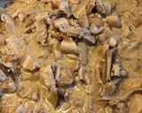Une image de l'étape 1 de Poêlée de champignons shiitake à la crème et poitrine de porc.