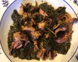 A picture of step 4 of California Farm Pickled Seaweed Kelp with Calamari.