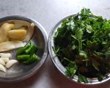 A picture of step 1 of Aam Dhaniya Chutney.