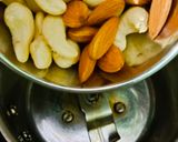 A picture of step 1 of Panjiri Laddu recipe from flour and gram flour.