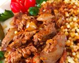 Lecsós csirkemáj, pirított tarhonyával recept fázis 3 fotója