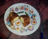 A picture of step 13 of Egg stuff potato soyabean Nargisi.