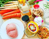 Zöldséges csirkeleves recept fázis 1 fotója
