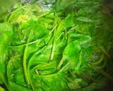 A picture of step 1 of Rani Palak Paneer.
