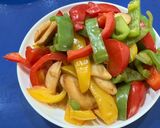 三色椒炒杏鮑菇的食譜步驟3照片