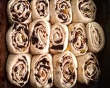 A picture of step 4 of Chocolate Raisin Chelsea Buns.