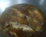 A picture of step 4 of Papaya with Pabda curry.