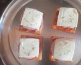 A picture of step 2 of Pizza crackers 🙂🙂.