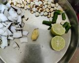 A picture of step 1 of Coconut Peanut Chutney.