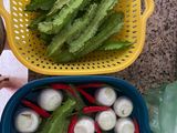 Cà pháo, đậu rồng trộn mắm nêm