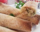 صورة لخطوة 5 من وصفة بوراك بالبشاميل وصدر الدجاج في الفرن صحي ولذيذ 🍗😋