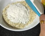A picture of step 2 of Strawberry Oats Crumble Bars: EGGLESS.