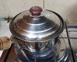 A picture of step 6 of Kashmiri chai.