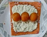 A picture of step 5 of Gulab Jamun Swiss Roll.