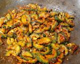 A picture of step 5 of Achaari Karela.