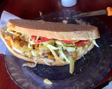Foto del paso 3 de la receta: Sándwich de churrasquito de cerdo en pan con masa madre