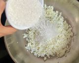 A picture of step 1 of Chhena Poda.