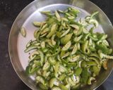 A picture of step 1 of Kartule bhaji.