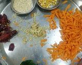 A picture of step 3 of Vegetable Upma with Sambhar.