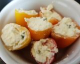 A picture of step 3 of My Bite Size Sweet Peppers stuffed with Cottage cheese & Chives.
