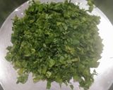 A picture of step 2 of Methi paratha.