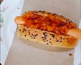 Gambar langkah 3 resipi Hot Dog - NYC style.