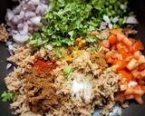 A picture of step 3 of Soya Chunks Chilla (protein rich, weight loss recipe).
