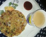 A picture of step 4 of Besan ka chilla.