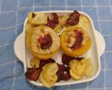 Foto del paso 2 de la receta: Zapallo anco relleno.. guarnición chip de remolacha y papa
