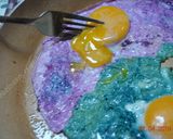 A picture of step 7 of Coloured Fried Eggs نیمرو کلمی.