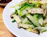 A picture of step 3 of Stir-Fried Napa Cabbage with King Oyster Mushrooms (Vegan).