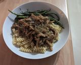 A picture of step 7 of Chicken Marsala.