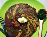 A picture of step 5 of Tricolour Paratha.