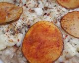 A picture of step 3 of Homemade Potato chips Parantha pizza.