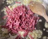 Une image de l'étape 1 de Riz nero façon risotto « alla carbonara ».