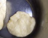A picture of step 9 of Aloo (potato) matar (peas) less oil kachodis.