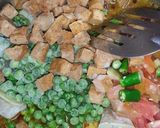A picture of step 4 of Chicken Chunks Green Peas Rice or Tahiri 😋.